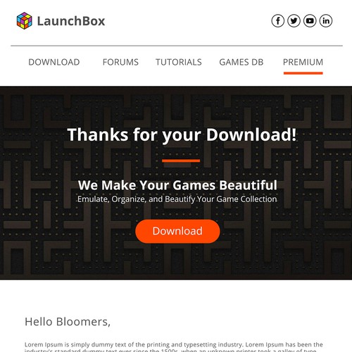 Gamer - Online Games Email Template