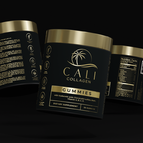 Cali Collagen Jar Label Design Contest (Luxury) Design by ilonaGi