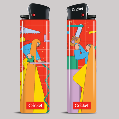 Create illustrations for a limited collection of Cricket Lighters (Multiple Winners) Design by Twoolw