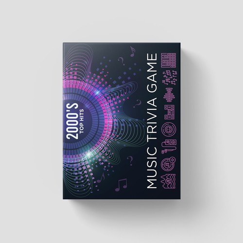 Create a packaging design for a music trivia game Design by znakovanj