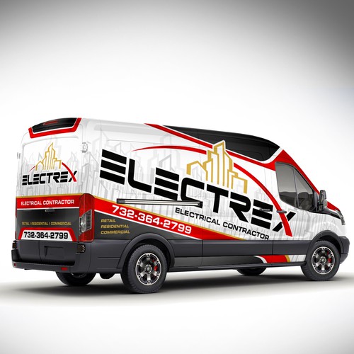 Electrical Contractor Trucks Design by J.Chaushev