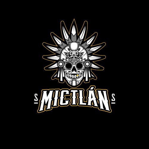 Mexican land of the dead inspired logo for rock recording studio Design by LMS creative labs