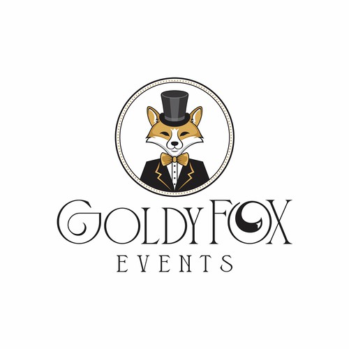 Design a Chic and Stylish Fox Logo for Our Elegant Wedding and Event Rental Business: Goldy Fox Events Design by NewArt777