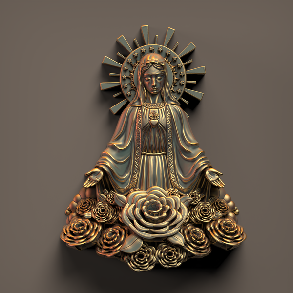 Design by Bluepix 3D titled "Virgin mary 3D sxculpt for 3dprint "