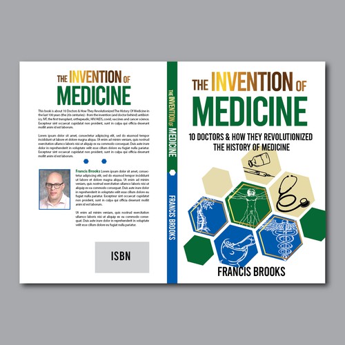 Creative book cover making the history of medicine fun, light-hearted and modern Design by Desry