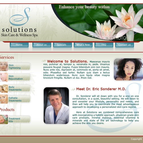 Website for Skin Care Company $225 Design by Cinnam1n