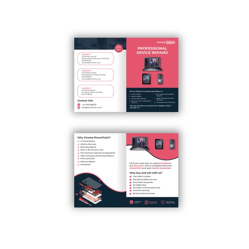 Leaflet for a Tech company Design by Sajib Paul