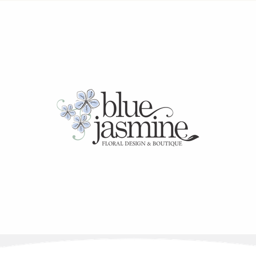 LOGO & BUSINESS CARD DESIGN FOR BLUE JASMINE LLC FLORAL DESIGN AND BOUTIQUE Design by Vesmar