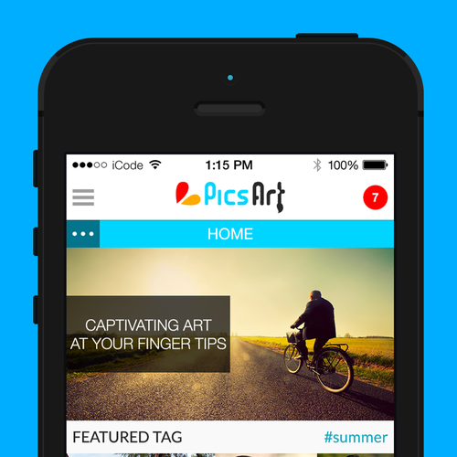 Award winning design for best in class mobile app PicsArt Design by muchanis