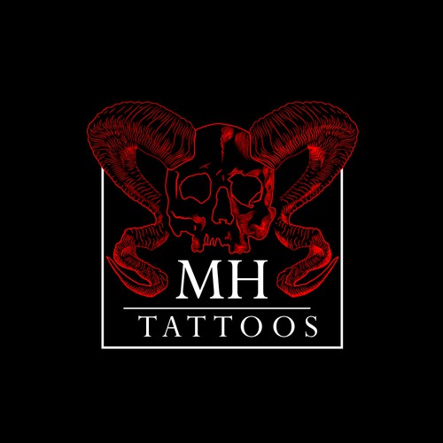 Darkart logo for an up & coming tattoo artist. Design by @DigitalPencil