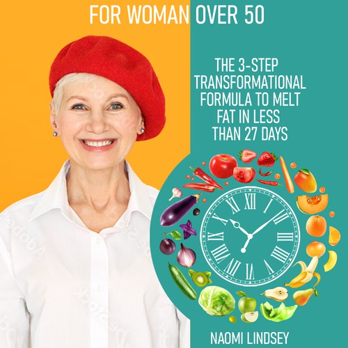 Compelling intermittent fasting book cover design to appeal to women over 50 Design by Gergana ®