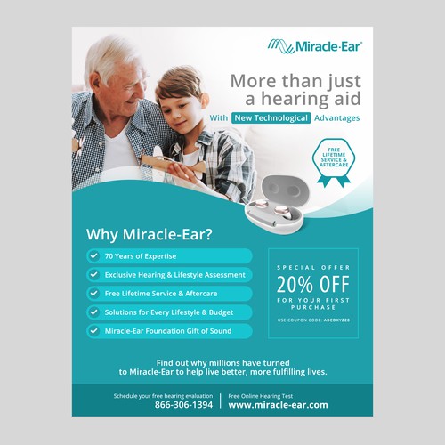 Need a powerful in-home flyer/mailer to attract hearing aid buyers Design by MotivatedDesign