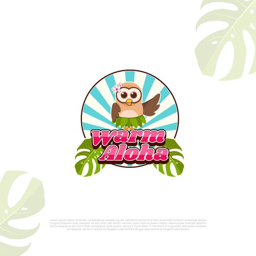 Logo with island feel with a kawaii owl anime mascot for Hawaii website Diseño de FreyArt_Studio
