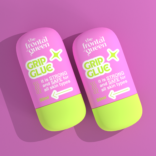 Design Design Wig Glue Product label  for a Viral Gen Z hair brand! por ilonaGi