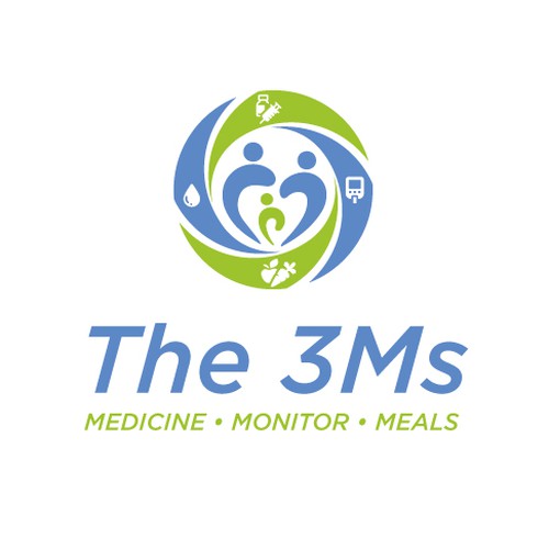 Logo for National Type 1 Diabetes Behavioral Health Research Study “3Ms 2.0” Design by Lexmont