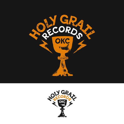 Punk-rock inspired logo wanted for a "holy" record store. Design by mcsquint_design