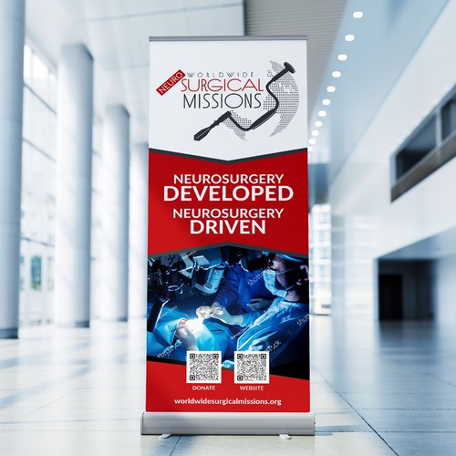 Surgical Non-Profit needs two 33x84in retractable banners for exhibitions Design by Saqi.KTS
