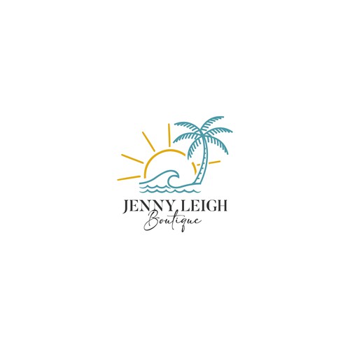 Design a standout logo with a coastal vibe for online boutique Design by Web Hub Solution