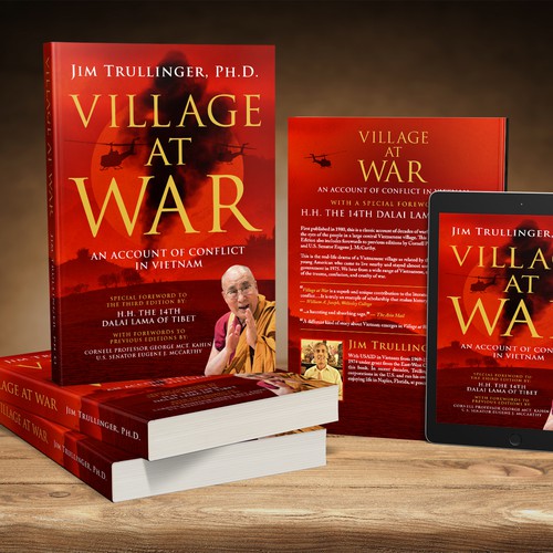 Cover for Third Edition of Classic Work on the Vietnam War. Special Foreword by H.H. the Dalai Lama. Design von Sam Art Studio