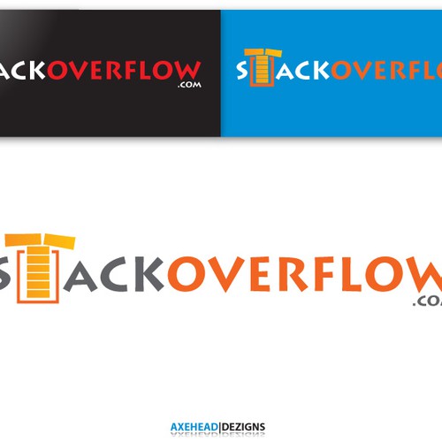 logo for stackoverflow.com Diseño de axehead