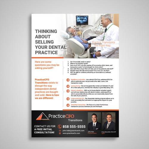 PracticeCFO Transitions Flyer Design by Mr.TK