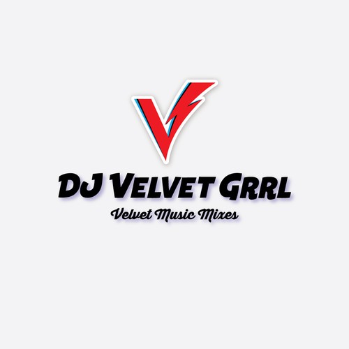 Help elevate my DJ brand! David Bowie inspired DJ Velvet Grrl wants your creative skill to help her take off! Design réalisé par Higher Graphics