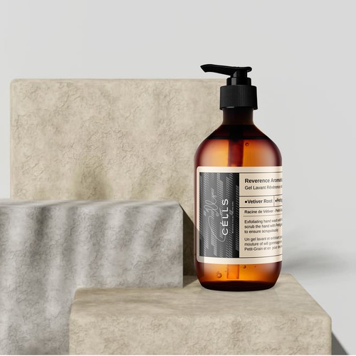 Minimalist label design for shampoo bottle Design by GARDOUM