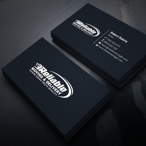 Business Card Design for Moving Company Design by Rise__design