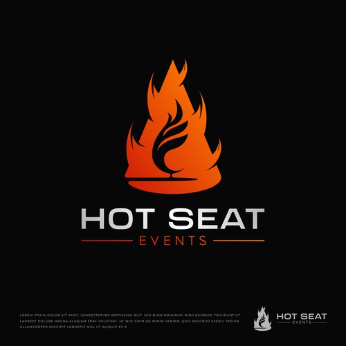 Impactful Logo For 'Hot Seat Events' – Learn from Industry Experts Through Livestreams & Events.-ontwerp door reiffal®