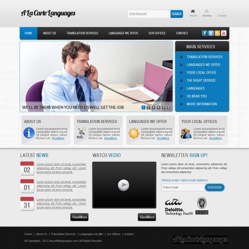 Design di Help A La Carte Languages with a new website design di SGR
