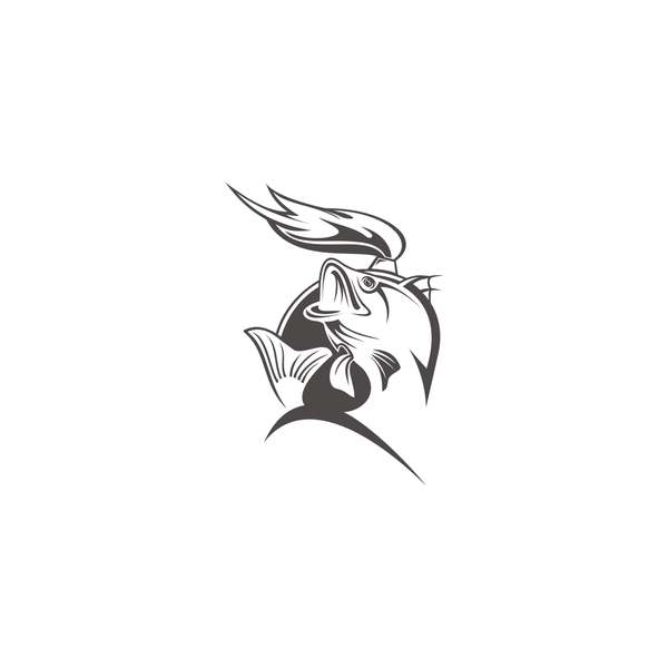 Design by Dream designs titled "Fishing apparel logo for digital media"