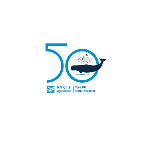 Mystic Aquarium Needs Special logo for 50th Year Anniversary Design by Passionately Curious