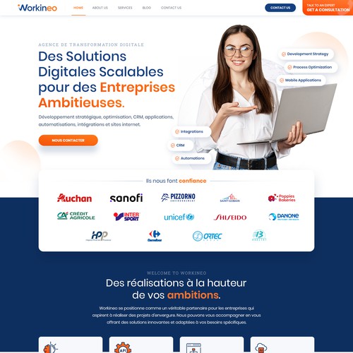 Proposta di design per un contest della categoria Design di sito web realizzata da AMPLE (Jasmin_A)