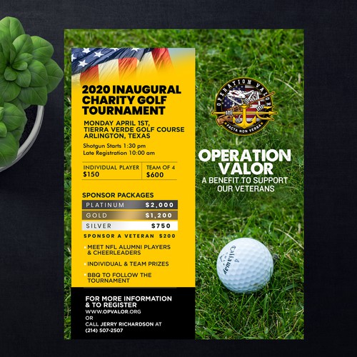 FLYER - Veteran's Charity Golf Tournament Design by ektadevesh