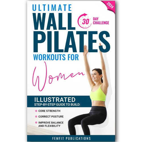 Design a Book Cover for a book on Wall Pilates for Women! Réalisé par binoydey321❤️