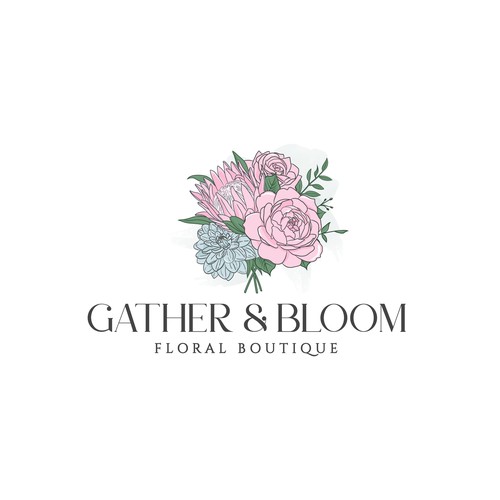 A gorgeous eye catching logo design for a new floral boutique Design by Betula♥️