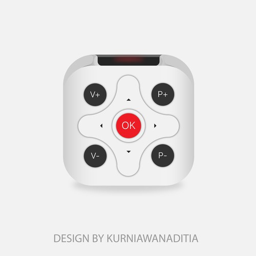 Remote control icon for iOS app Design by KurniawanAditia