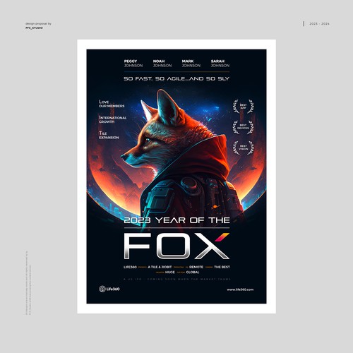 Design di Life360 2023 Year of the Fox Poster di FF3