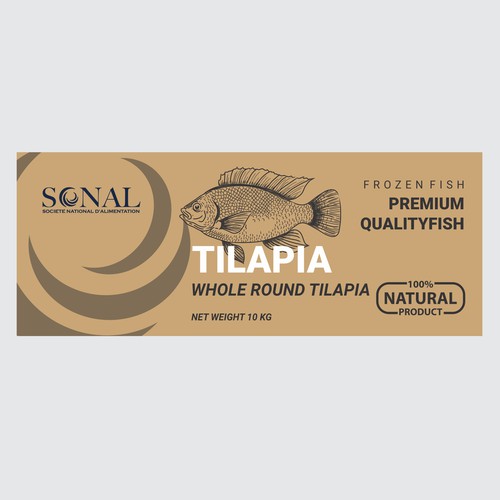 TILAPIA MASTER CARTON WITH YELLOW BACKGROUND Design by Moi_Designers