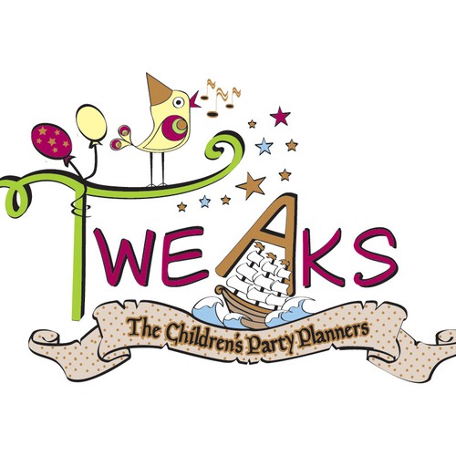 logo for Tweaks - The Children's Party Planners Design by piripal