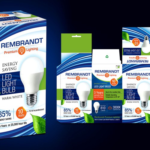 Download Design High End Led Light Bulb Packaging For Rembrandt Premium Lighting Product Packaging Contest 99designs