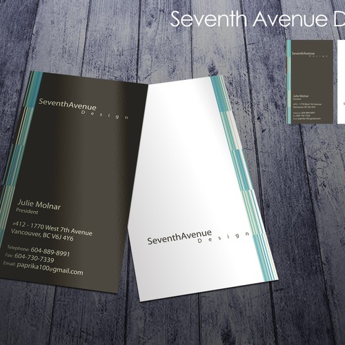 Design di Quick & Easy Business Card For Seventh Avenue Design di sadzip