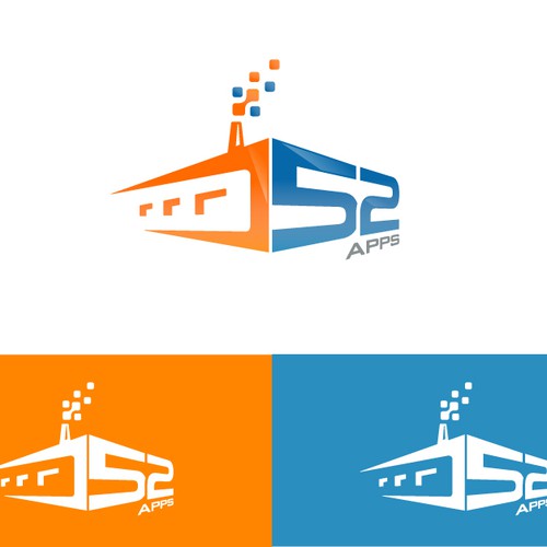Logo Design - 52 Apps, Mobile App Developers Design por oceandesign