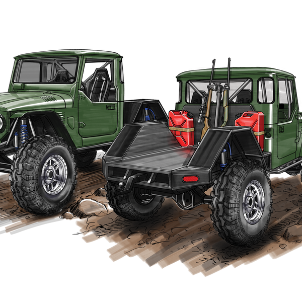Toyota Truck prototype drawing style