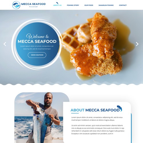 Miami Soul Seafood Restaurant Concept 1 Page Only Design réalisé par pb⚡️