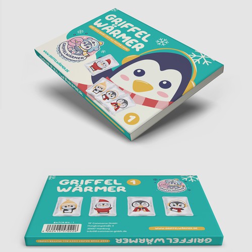 Package design for a set of 4 hand warmers Design by niki99