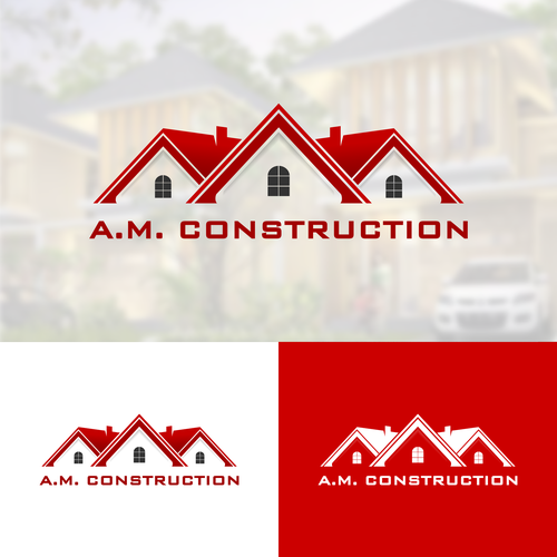 Next level Construction Logo for Home Improvement business "A.M. Construction" Design by Gaman Art Space