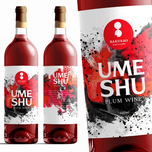 JAPANESE UME SHU Label design for lady 25-30 Design by rizal hermansyah