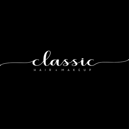 Upscale hair salon simple classic glamour logo Design by s e r i f