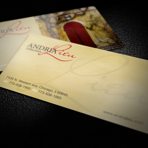 Create the next business card design for Andria Lieu Réalisé par genesis.design